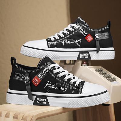 Men's Plus Size Casual Canvas Shoes Summer Soft-sole Non-slip Outdoor Walking Shoes Fashion Youth Sports Board Shoes Flat Shoes