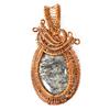 Natural Jasper 79.25 Ct Oval Cut Copper Wrapped Pendant Certified Jewelry