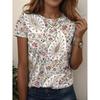 Women's T-shirt 3D Pattern Printed Casual Short Sleeved O-Neck Top Fashionable Street Women's Clothing Tops Daily Wear