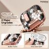 For Apple AirPod Pro 3 Case 2025 with Lock,Clear TPU Floral AirPod Pro 3 Generation Case Cover for Women Girly, iPod Pro 3 Cases with Keychain &
