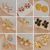 Atoztide Gold Color Various Styles Earring for Women Stainless Steel Trendy Statement Design Stud Earring Birthday Jewelry Gift
