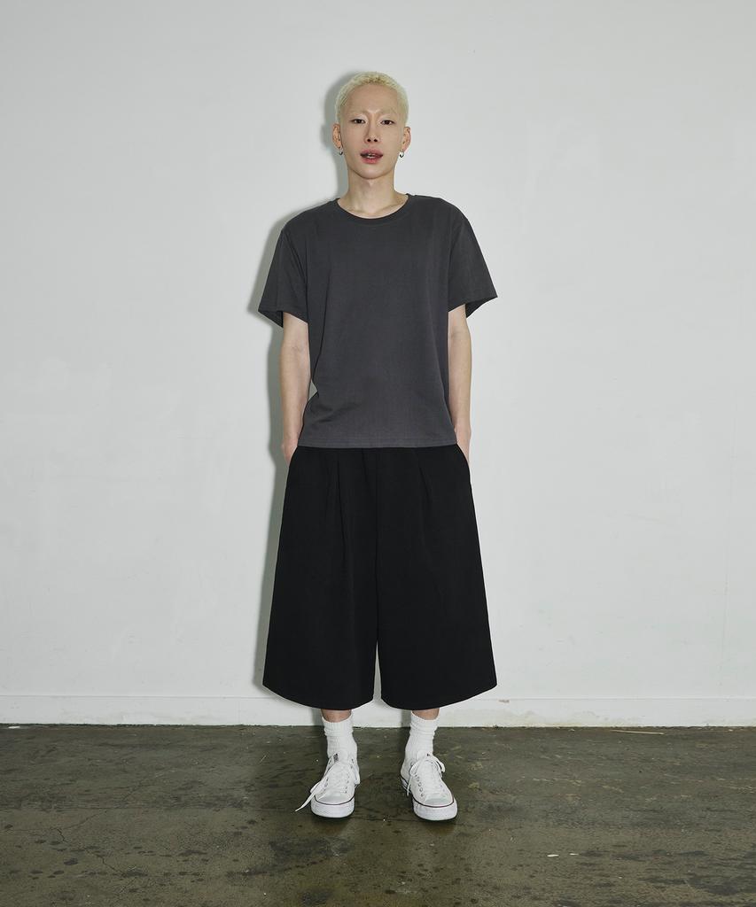 SCALLYWAG Pull Up Bermuda Sweat Shorts [Black]
