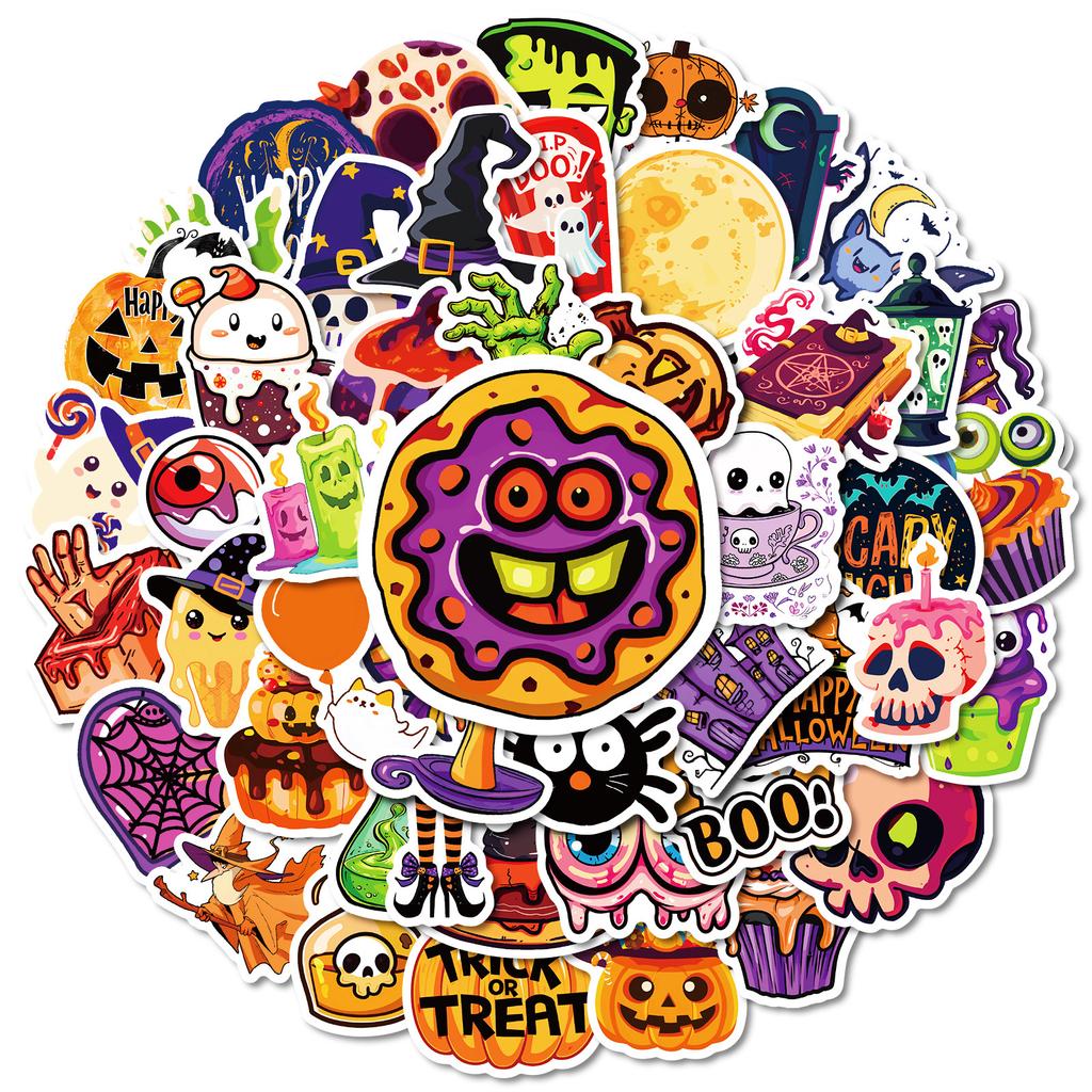 Hot Sale Halloween Funny Cartoon Graffiti Stickers Hand Account DIY Decorative Stickers Halloween Party Stickers