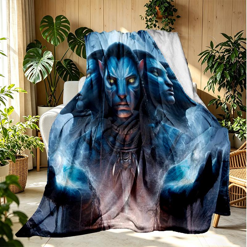 Avatar Pattern Blanket for Home Decoration, Bed, Sofa, Car Travel, Camping, Suitable for All Seasons, Birthday Christmas Gift