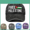 Výšivka Free Palestine na kšiltovce typu Dad Hat s nastavitelným zapínáním pro letní nošení venku
