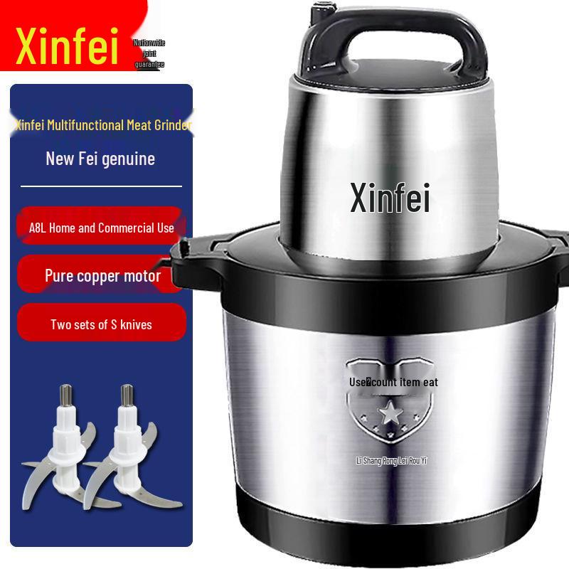 High Power Stainless Steel Electric Meat Grinder & Multifunctional Mixer for Home and Commercial Use