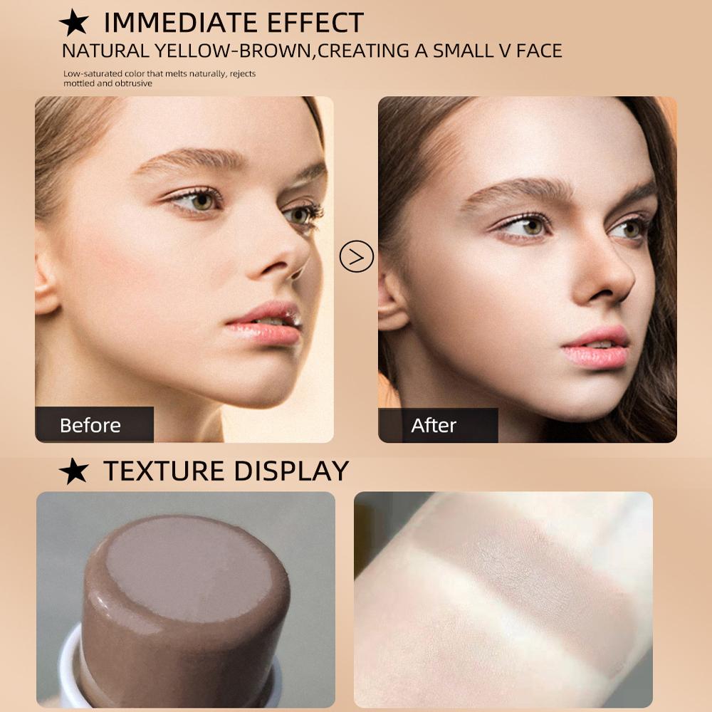 QIBEST Multi-function Makeup Stick Highlighter Blush Contour Stick Lipstick Set Rouge Pen