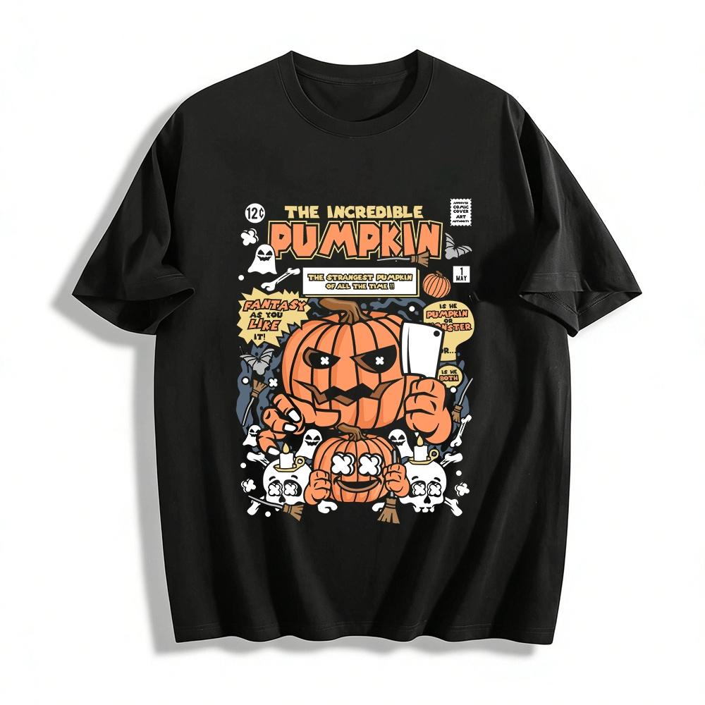

The Incredible Pumpkin Graphic Casual Top Pure cotton T-shirt XXS