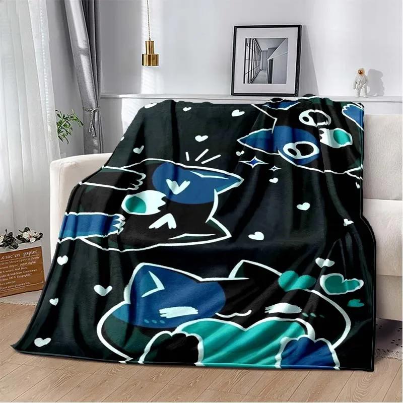 9 Cute Cat Cartoon Soft Flannel Fluffy Throw Camping Blanket for Children Sofa Throw Thin Blanket Fashion Gift