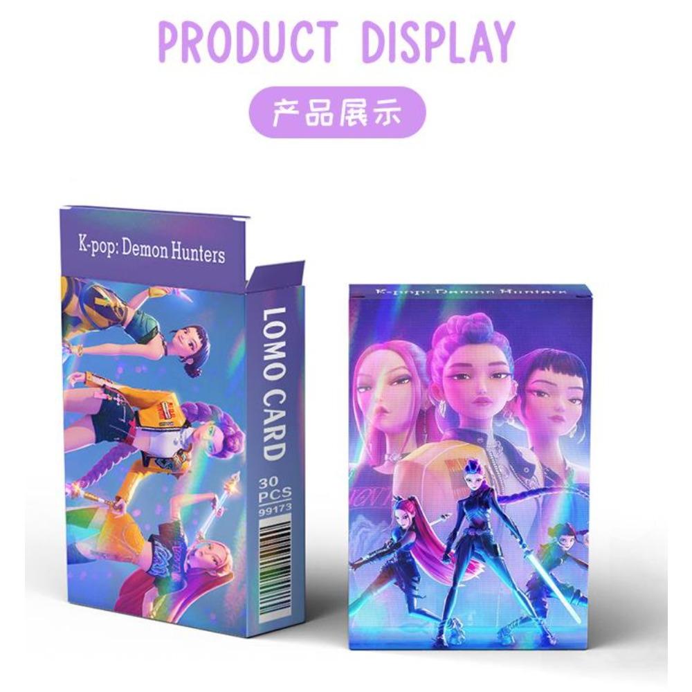 92PCS K-POP Demon Hunters Postcards Sticker Huntrix Saja Boys Derpy Pocards Fans Collection HD Lomo Po Cards Kids Gifts