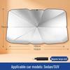 Silver Titanium Foldable Car Sunshade: Heat Insulation & UV Protection