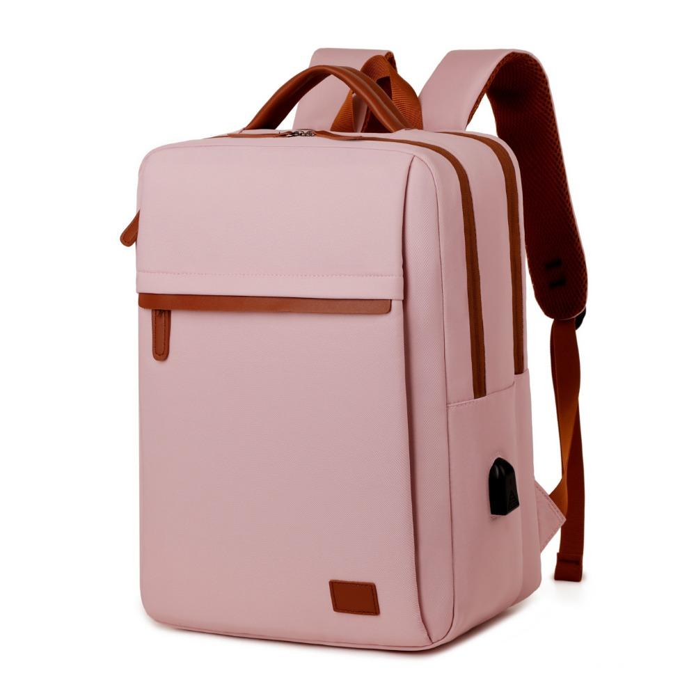 New backpack, multi-functional business laptop backpack, large-capacity schoolbag розовый