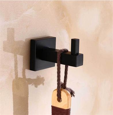 Tuqiu Gancio per Asciugamani da Bagno Ganci da Parete Nero Gancio per Accappatoio da Cucina Gancio Portachiavi Cappello Borsa Acciaio Inossidabile SUS304 Gancio per Vestiti da Parete Nero