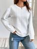 2025 Spring/Autumn Loose Textured Women's Sweatshirt - Versatile Solid Color Drop Shoulder Design.