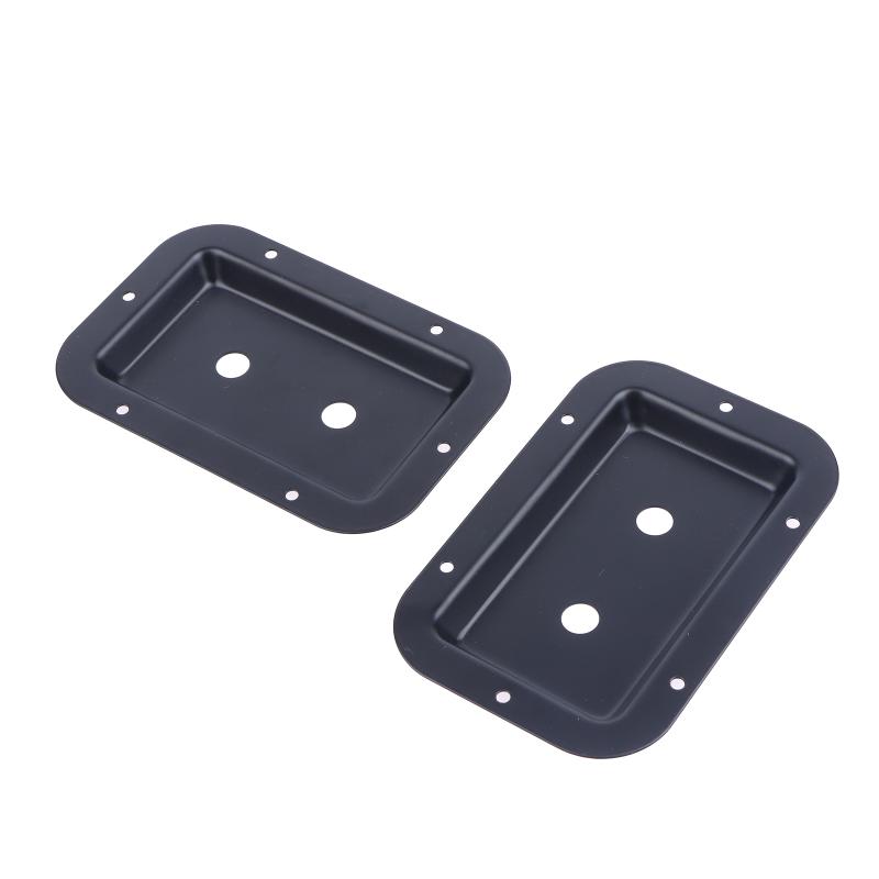 1/2Pcs Black Steel Recessed Speaker Jack Plate Connector For Dish Board Stage Loudspeaker Diy Accessories