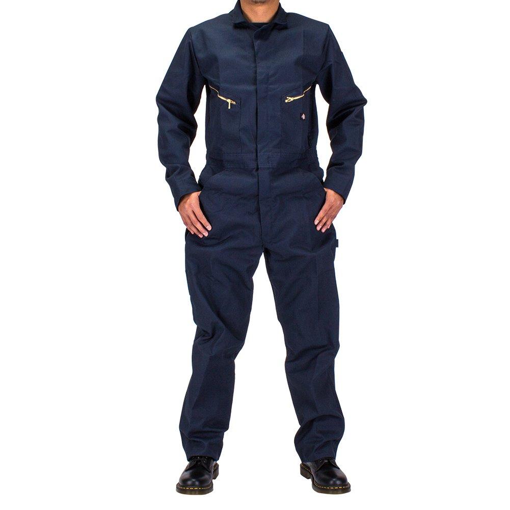 Dickies Deluxe Blended Coverall 48799, Men's Long Sleeve Workwear, Dark Navy (DN), Large Sizes Available [Parallel Import]