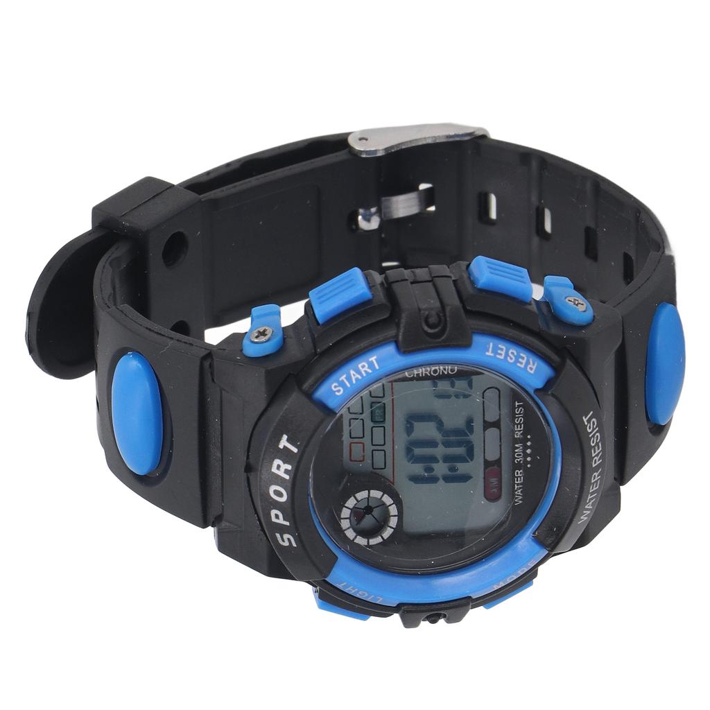 Kids Watch with LED Backlight for 5 To 17 Years Old Boys 12 24H Weekly Calendar Alarm Clock 50M Waterproof Digital
