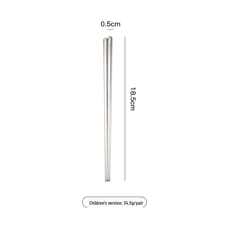 

Aen 304 Stainless Steel Flat Chopsticks, Heavy 3mm Thick, 50g, 23cm, Portable Korean Tableware.