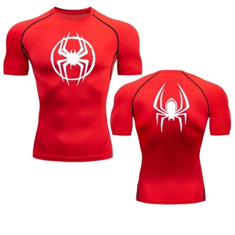 Men's Compression Shirt Fitness Sport Running Tight Gym TShirts Athletic Workout Quick Dry Tops Tee Summer Sweat Absorbing Tight Fit
