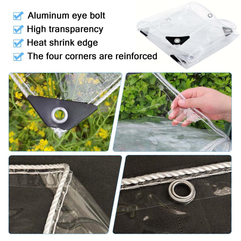 Prelată PVC Transparentă 250 g/m², Prelată PVC Transparentă Impermeabilă Rezistentă