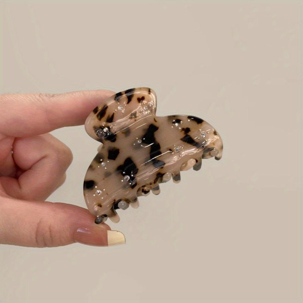 

Новинка 2025 года, блестящие хрустальные звездочки, ацетатные заколки-краб для волос для женщин и девочек, роскошные средние размеры, аксессуары для укладки волос коричневый