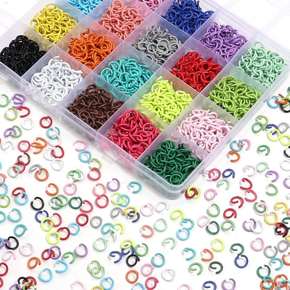200pcs/Lot 8mm Colorful Metal Jump Rings Open Split Ring Connector For Choker Necklaces Bracelet Chain Maille Jewelry Making