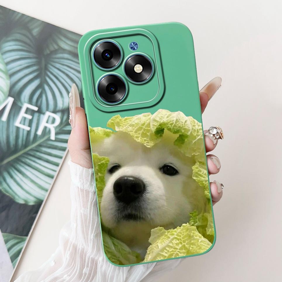 For Cover Tecno Spark Go 2024 Lovely Panda Funny Animals Meme Funda Etui For Tecno SparkGo 2024 Soft Liquid Silicone BG6 Cases