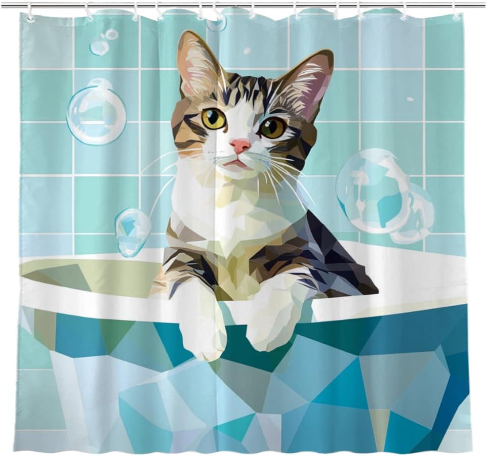 Funny Hedgehog Shower Curtain Hedgehog Bathing In Bathtub Cute Animal Puppy Pet Hilarious Shower Curtain Bathroom Set