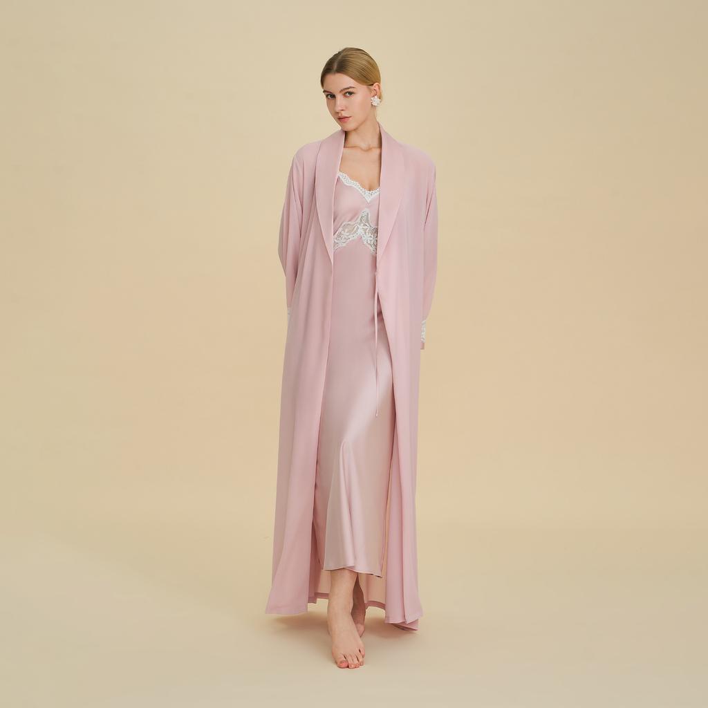 Women's pajamas set 1011 new nightgown high-end morning gown suspender nightdress women's two-piece set
