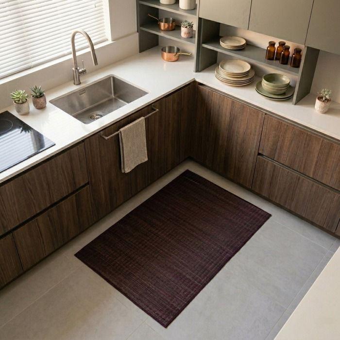 Teppich aus Seegras braun/lila 70x110