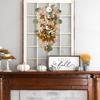 Elegant Fall Maple Leaf Pumpkin Upside Down Tree Wreath For Seasonal Home Decoration