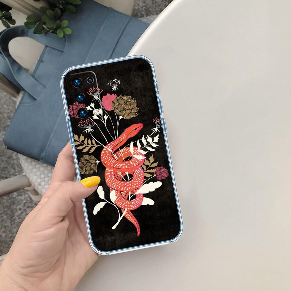PP56 Snake Design Soft Shell Transparent Phone Case for Samsung Galaxy A04 A04S A14 A23 A34 A54 M23 M33 M52 M53