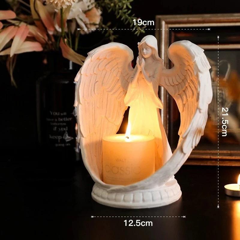 

Nordic White Angel Wing Candle Holder – Romantic Home, Wedding, and Couple Decoration L