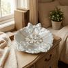 Smooth Surface Bow-Shaped Jewelry Dish Wavy Edge Bow Knot Trinket Plate Home Decoration