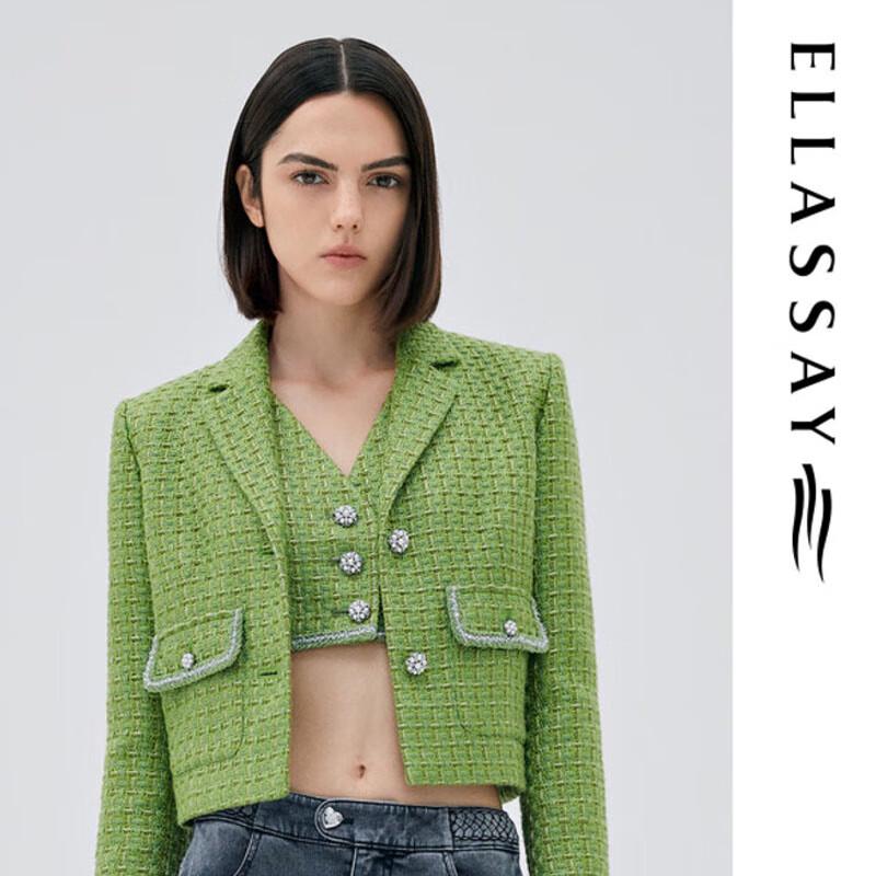 

ELLASSAY Woven Plaid Elegant Two-Piece Set L