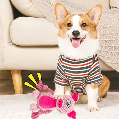 Juguete de Peluche Chirriante para Masticar Perros Juguete de Animal de Peluche Chirriante para Perros Animales de Peluche Suaves con Patas de Cuerda Juguete para la Dentición de Cachorros para Masticadores Agresivos