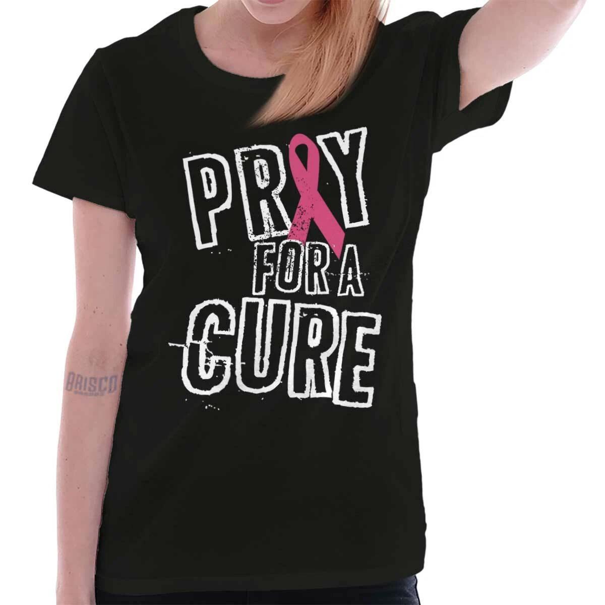 Pink Ribbon Supporter Breast Cancer Sucks Womens Top Junior Graphic Tee XXL