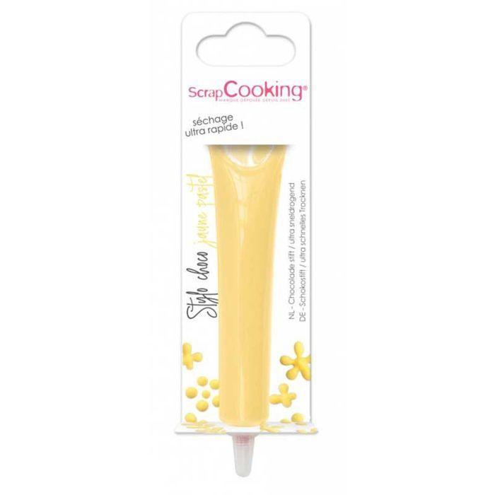 Stylo au chocolat jaune pastel 25 g