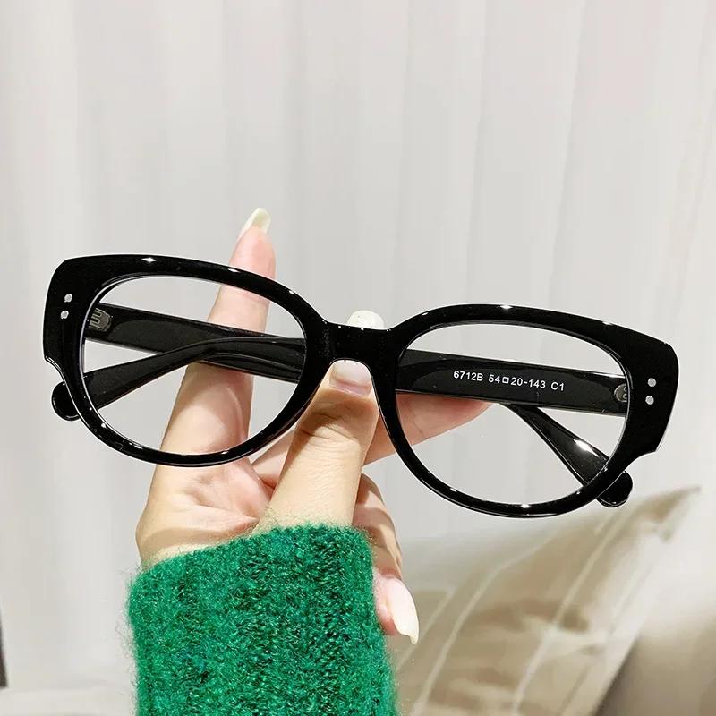 3Pcs Transparent Large Myopia Glasses Ultralight Square Frame Anti-Blue Minus Eyeglasses Retro Prescription Eyewear