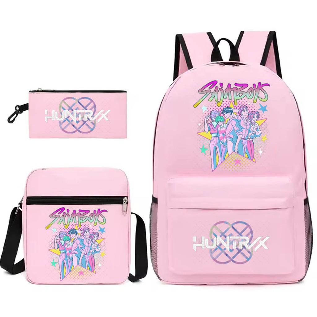 Kpop Dívčí batoh Vysokoškolský styl Velká kapacita Lehký Cestovní batoh Taška Třídílná sada