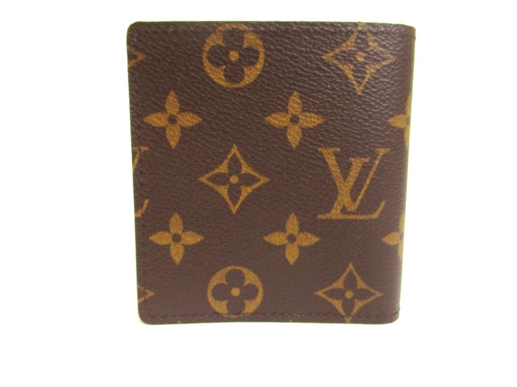 Authentic LOUIS VUITTON Monogram Brown Leather Bifold Bill Wallet #a994  Refurbished