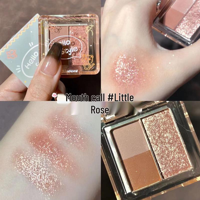 

HELLOSTYLE Exquisite Eyeshadow Palette: Three and Four-Color Options with Rose, Earth, Shimmer, and Matte Shades.