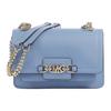 Michael Kors MK Heather Solid Color Fresh Chain Strap Button Flap Closure Leather Shoulder Crossbody Bag Women Shoulder Bag 32S2G7HC0L-FRENCHBLUE