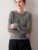 Women's 2025 Autumn/Winter Colorblock Crew Neck 100% Pure Cashmere Raglan Sleeve Thick Knit Sweater