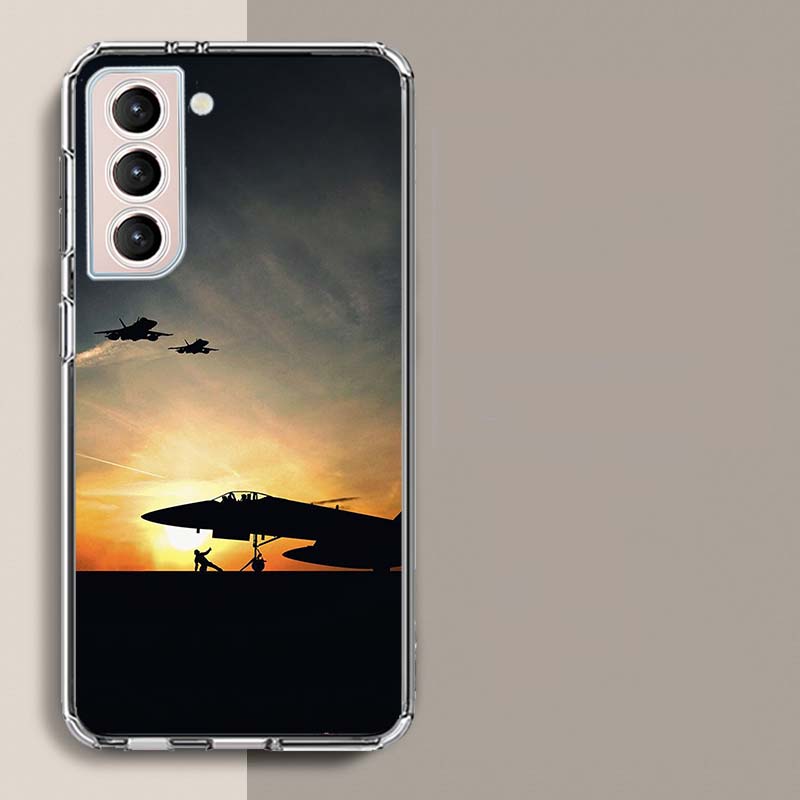 Military Aircraft Warship Fighter Phone Case For Galaxy A14 A24 A34 A54 Samsung A02S A12 A22 A32 A42 A52 A72 A13 A33 A53 5G A03