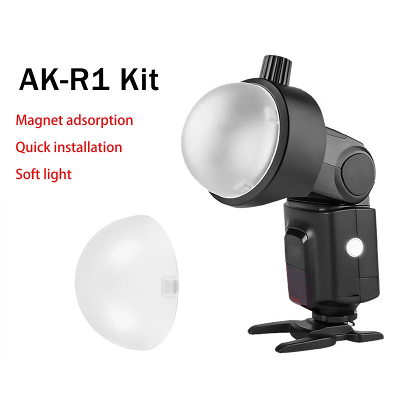 1Pc Ak-R11 Magnetic Dome Diffuser Replacement For V1 Round-Head Flash/For Ad200/Ad200Pro/For Flash Series V1/S-R2 Spare Part
