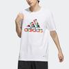 Adidas Alphabet Logo Cartoon Panda Print Round Neck Short Sleeve T-Shirt Men Tops White IP3966