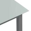vidaXL Gartentisch Hellgrau 80x80x74 cm Aluminium und Glas