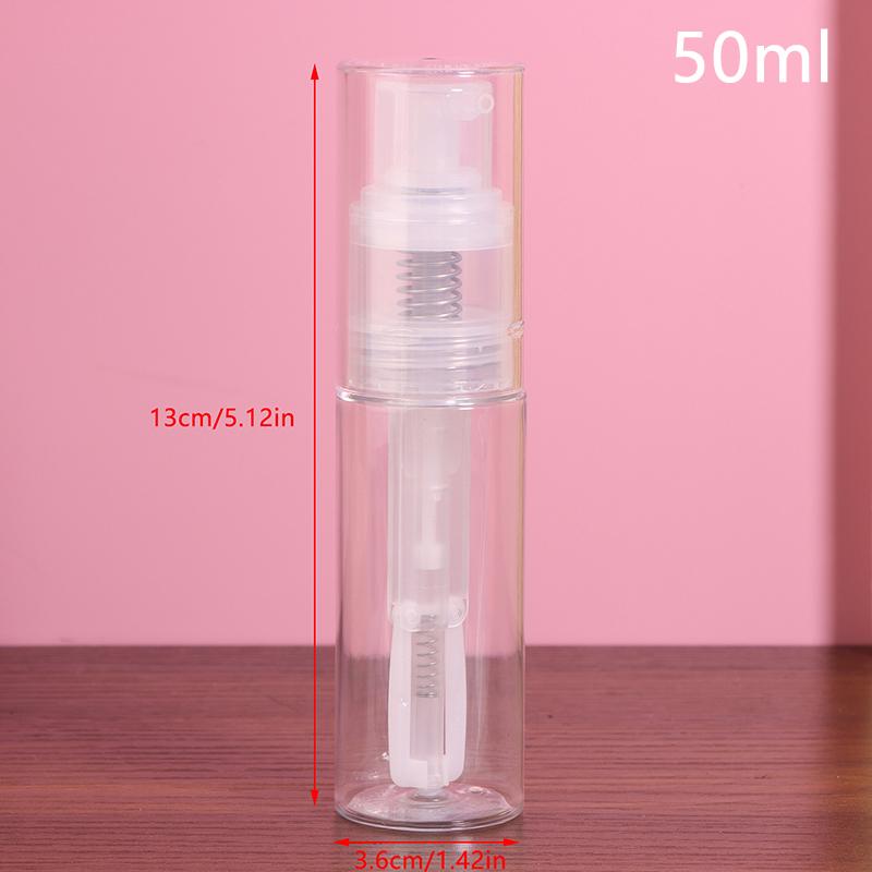 Nachfüllbare Zerstäuberflaschen Reise Transparent Puder Sprühflasche Babypuder Spender Abnehmbar Reisegebrauch Klares Plastik