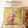 Cuscino Decorativo Amici Maialini Carini Divertenti Copricuscino Lino Naturale Tessuto Biologico Stampa Double Face Divano Arredamento Casa Cuscino Regalo